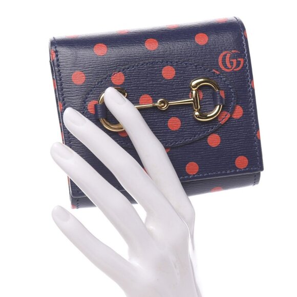 Gucci Blue and Red Polka Dot Wallet - Picture 11 of 11